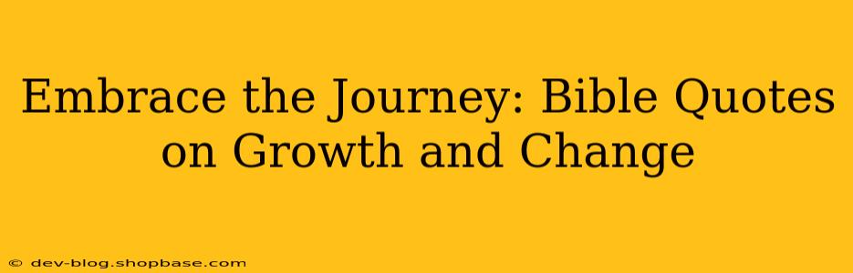 Embrace the Journey: Bible Quotes on Growth and Change