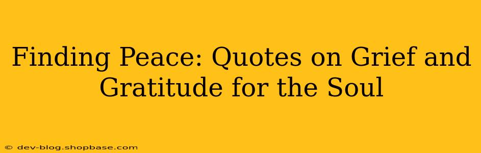 Finding Peace: Quotes on Grief and Gratitude for the Soul
