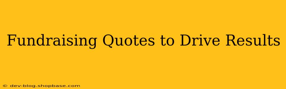 Fundraising Quotes to Drive Results