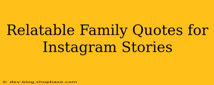 Relatable Family Quotes for Instagram Stories