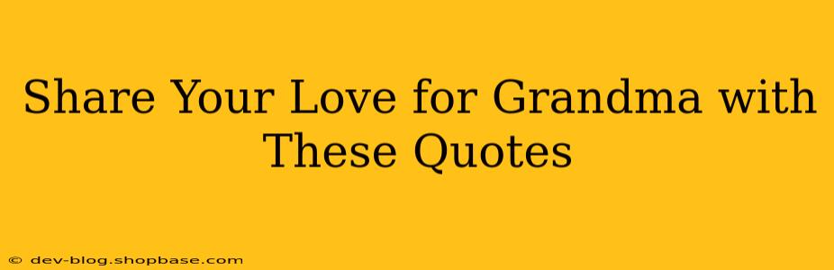 Share Your Love for Grandma with These Quotes
